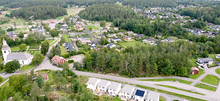 Flygfoto över Grebo.