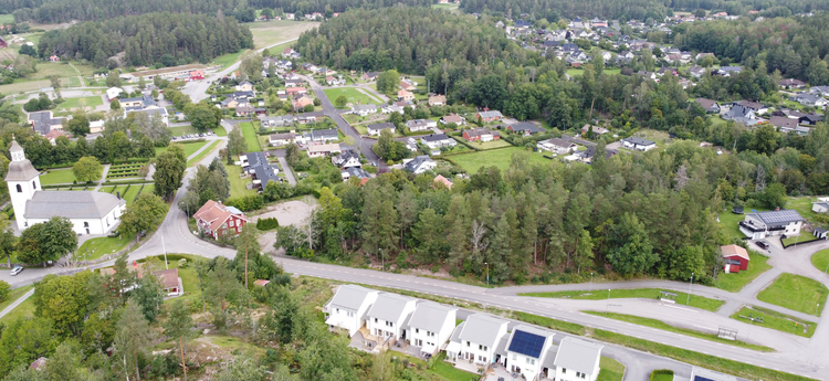 Flygfoto över Grebo.